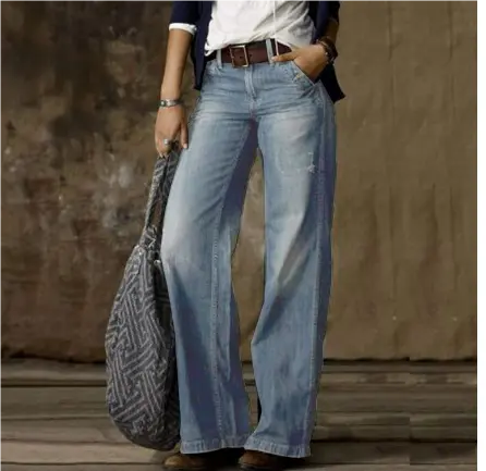Denimbukser - Himmelblå - S amandafashionnyc