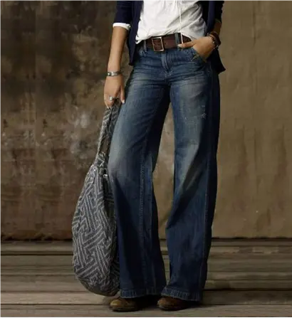 Denimbukser - Blå - XL amandafashionnyc