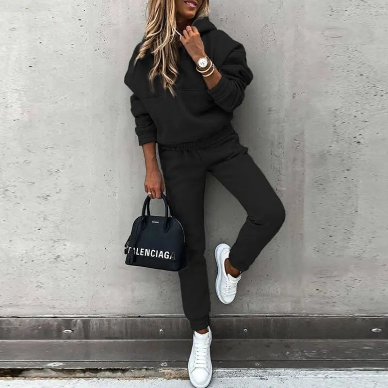 Dynamisk Sportssett - Svart - L amandafashionnyc
