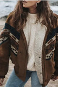 Elara | Vinterkåpe med bohemsk design - Brun - L amandafashionnyc